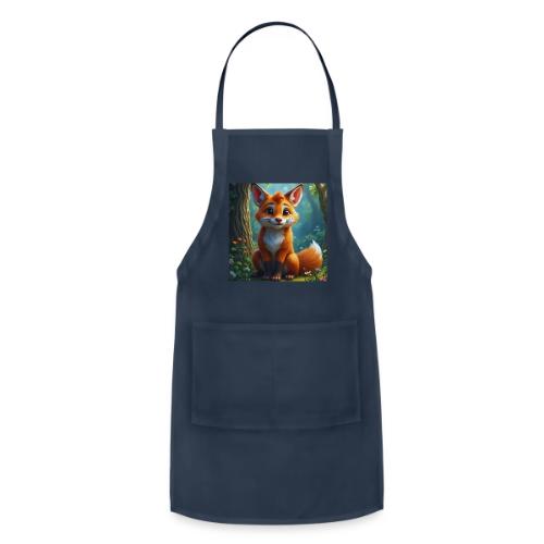 Magical fantasy fox in enchanted forest scene - Adjustable Apron