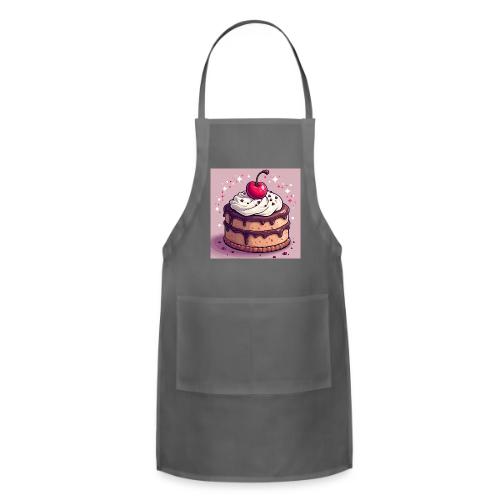 Cherry‑Topped Celebration Cake Design - Adjustable Apron