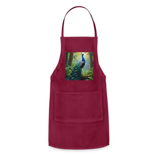Majestic Peacock in Enchanted Forest - Adjustable Apron
