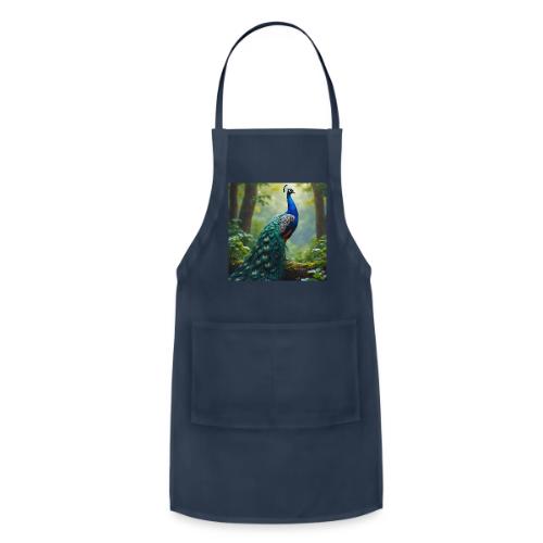 Majestic Peacock in Enchanted Forest - Adjustable Apron