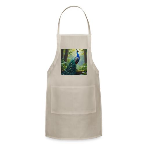 Majestic Peacock in Enchanted Forest - Adjustable Apron