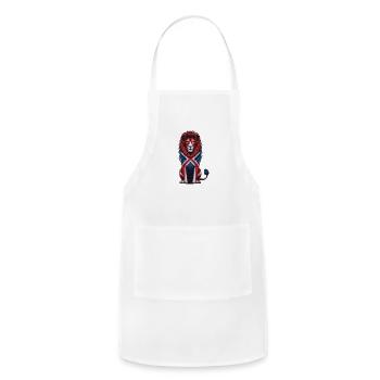 British Lion with Union Jack Flag Bold Art Design - Adjustable Apron - white - Front - Julia (174cm)