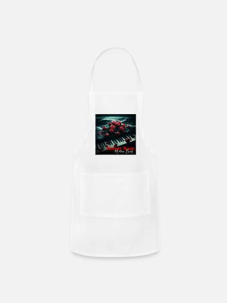 Romantic Roses Piano Scene - Adjustable Apron - white