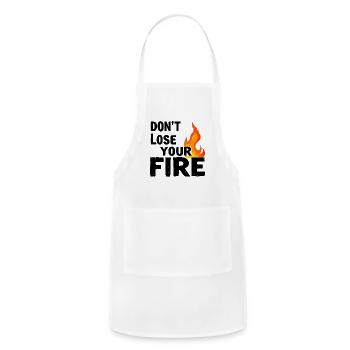 Motivational Fire Inspirational Quote - Adjustable Apron - white - Front - Julia (174cm)