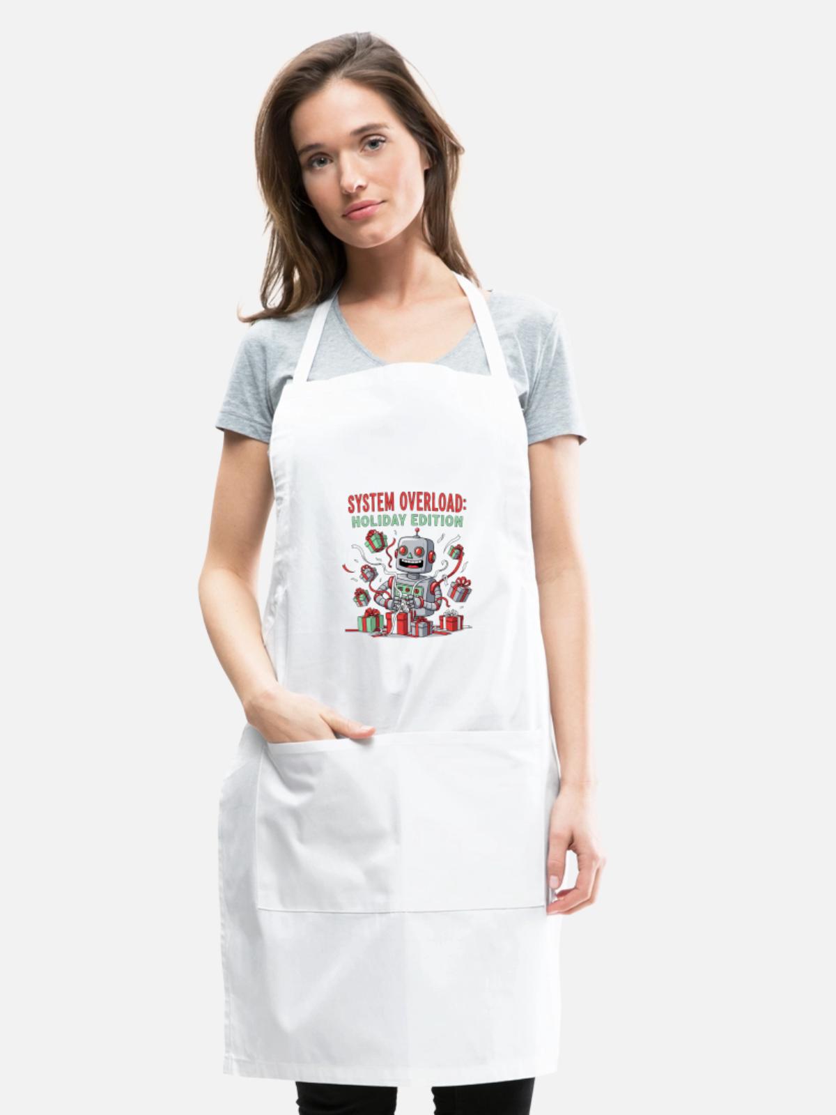System Overload Holiday - Adjustable Apron - white - Front - Julia (174cm)