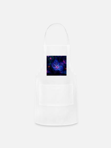 Translucent Blue - Adjustable Apron - white