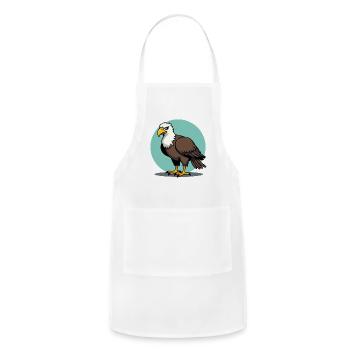 Proud Eagle Majestic bird of prey - Adjustable Apron - white - Front - Julia (174cm)