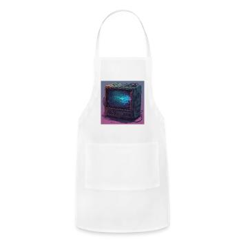 Vintage CRT Computer from the late 1990s - 1 - Adjustable Apron - white - Front - Julia (174cm)