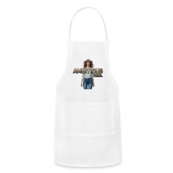 Ambitious Girl Portrait - Adjustable Apron - white - Front - Julia (174cm)