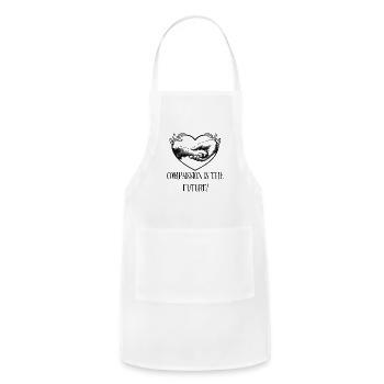 Compassion is the Future - Adjustable Apron - white - Front - Julia (174cm)