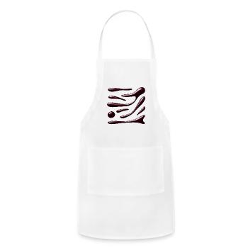 Crimson Fluid Glyphs - Adjustable Apron - white - Front - Julia (174cm)