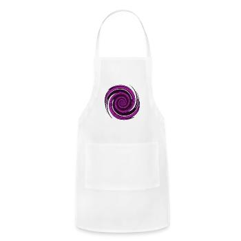 Neon Purple Spiral Vortex - Adjustable Apron - white - Front - Julia (174cm)