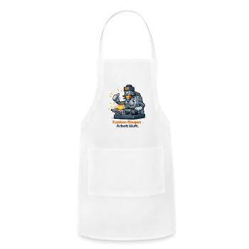 0561AC20A1_Funken_Fliegen_Arbeit_Laeuft_Fraesma - Adjustable Apron - white - Front - Julia (174cm)