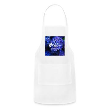 Hello Spring Hydrangea - Adjustable Apron - white - Front - Julia (174cm)