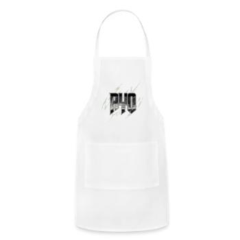 Electric WU Glyph with Lightning - Adjustable Apron - white - Front - Julia (174cm)