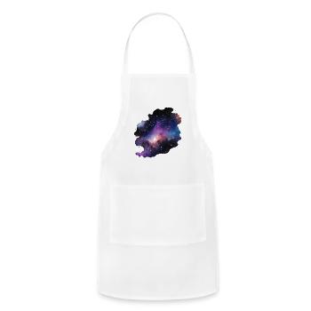 Cosmic Nebula Splash on Dark Night - Adjustable Apron - white - Front - Julia (174cm)