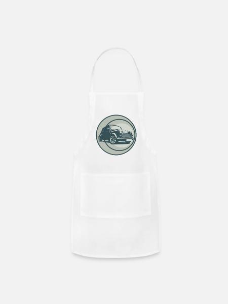 Austin Mini Classic Car - Adjustable Apron - white