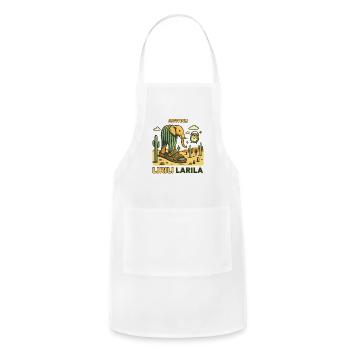 Desert Elephant in Sandals - Adjustable Apron - white - Front - Julia (174cm)