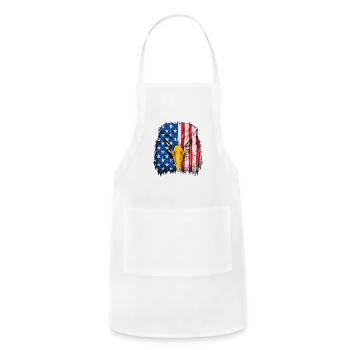 Patriotic Eagle Head - Adjustable Apron - white - Front - Julia (174cm)