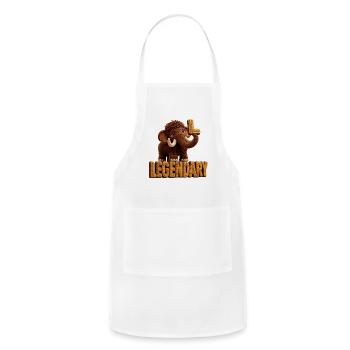 Legendary Mammoth — Bold Letter Art - Adjustable Apron - white - Front - Julia (174cm)