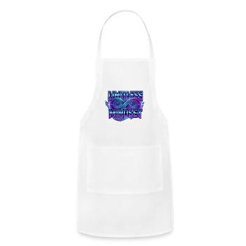 Limitless Mindset Neon Infinity - Adjustable Apron - white - Front - Julia (174cm)