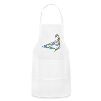 The Signature of Chaos – Fractal Art - Adjustable Apron - white - Front - Julia (174cm)