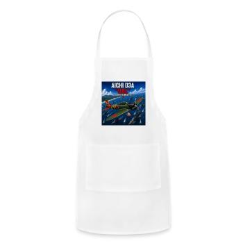 Aichi D3A Val Dive Bomber - Adjustable Apron - white - Front - Julia (174cm)