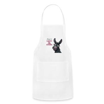 Don't Listen to the Haters Donkey - Adjustable Apron - white - Front - Julia (174cm)