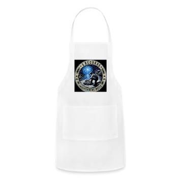 Indie Night Circular Label Art - Adjustable Apron - white - Front - Julia (174cm)