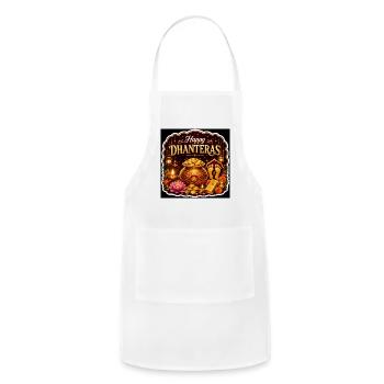 Happy DhantEras Gold Treasure - Adjustable Apron - white - Front - Julia (174cm)