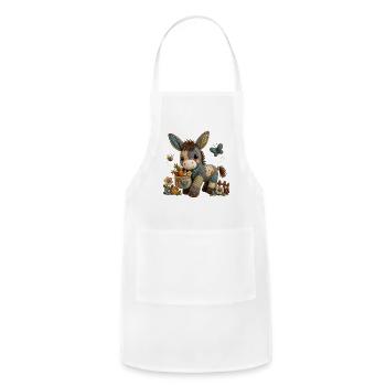 Patchwork Donkey Garden Charm - Adjustable Apron - white - Front - Julia (174cm)
