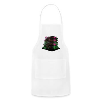 Botanical Book Stacks Floral Vintage - Adjustable Apron - white - Front - Julia (174cm)