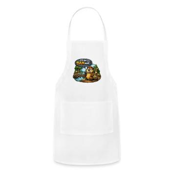 I’ll Be DAM.ned! - Adjustable Apron - white - Front - Julia (174cm)