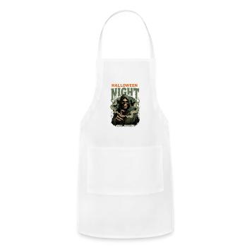 Halloween Night  - Adjustable Apron - white - Front - Julia (174cm)