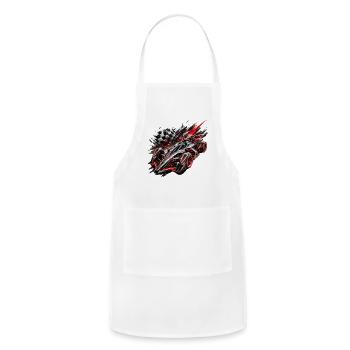 Nebula Racer Neon Velocity - Adjustable Apron - white - Front - Julia (174cm)