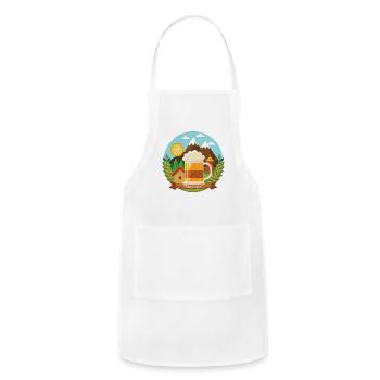 German Beer Alps Mountain Vector Emblem - Adjustable Apron - white - Front - Julia (174cm)