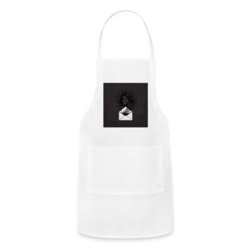 Gothic Raven Woman Envelope 13 Dark Fantasy Art - Adjustable Apron - white - Front - Julia (174cm)