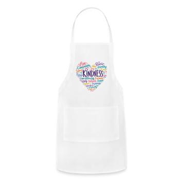 Kindness compassion empathy and respect - Adjustable Apron - white - Front - Julia (174cm)