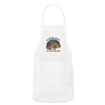 Spending Money to Sleep Outside - Adjustable Apron - white - Front - Julia (174cm)