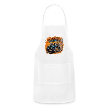 Burn Rubber Monster Truck - Adjustable Apron - white - Front - Julia (174cm)