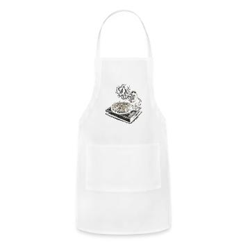 Haunted Phone Booth Spooky Forest Retro Horror - Adjustable Apron - white - Front - Julia (174cm)