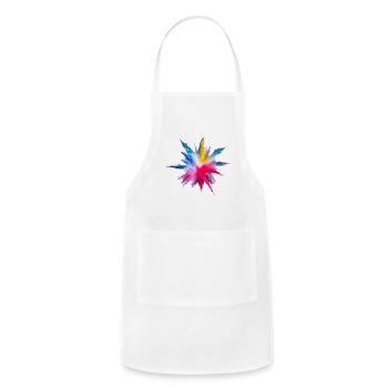 Vibrant Powder Burst - Adjustable Apron - white - Front - Julia (174cm)