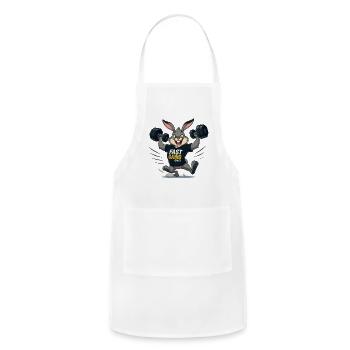Powerlifting Bunny Fast Gains - Adjustable Apron - white - Front - Julia (174cm)