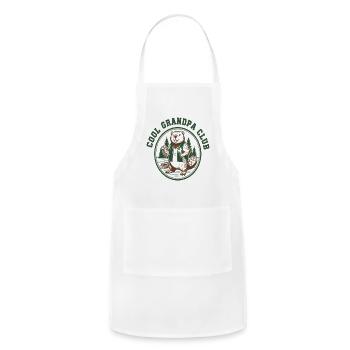 Grandpa Club Beaver Workshop Logo - Adjustable Apron - white - Front - Julia (174cm)