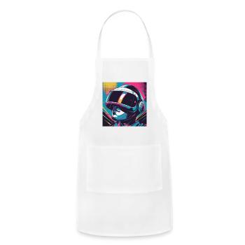 Neon Astronaut VR Odyssey - Adjustable Apron - white - Front - Julia (174cm)