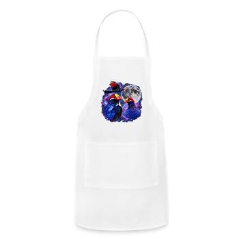 Cosmic Macaw Duo Nebula - Adjustable Apron - white - Front - Julia (174cm)