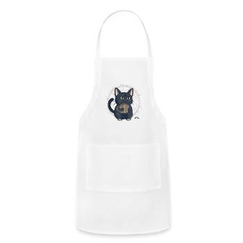 Moonbrew Cat Charm - Adjustable Apron - white - Front - Julia (174cm)