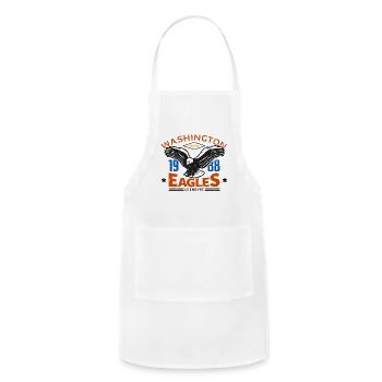 Washington Eagles 1988 Vintage Eagle Design - Adjustable Apron - white - Front - Julia (174cm)