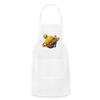 Cosmic Hot Dog Rocket Planet - Adjustable Apron - white - Front - Julia (174cm)