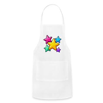 Colorful Cartoon Star Cluster - Adjustable Apron - white - Front - Julia (174cm)